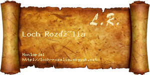 Loch Rozália névjegykártya
