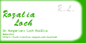 rozalia loch business card